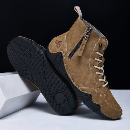 Henri Bottines Zippées Semelle Ondulée Homme