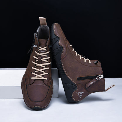 Henri Bottines Zippées Semelle Ondulée Homme