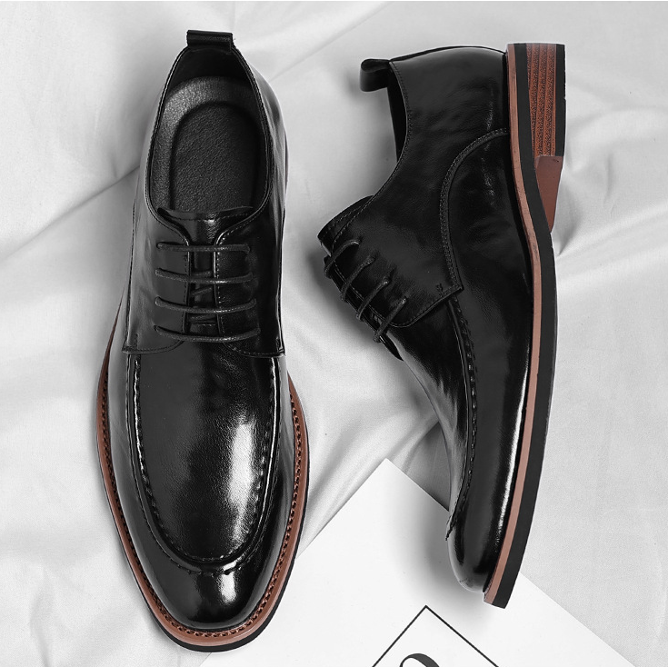 Sacha Derbies Aspect Cuir Poli Homme