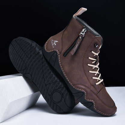 Henri Bottines Zippées Semelle Ondulée Homme