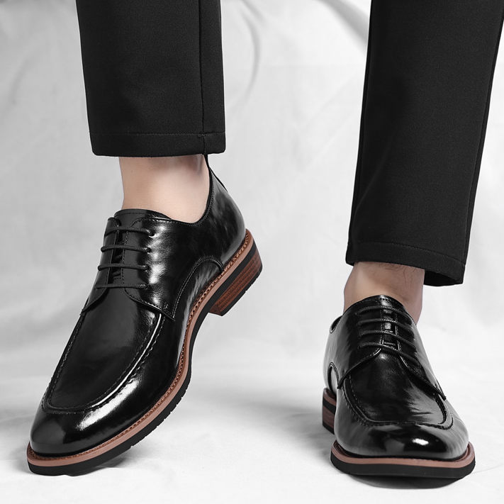 Sacha Derbies Aspect Cuir Poli Homme