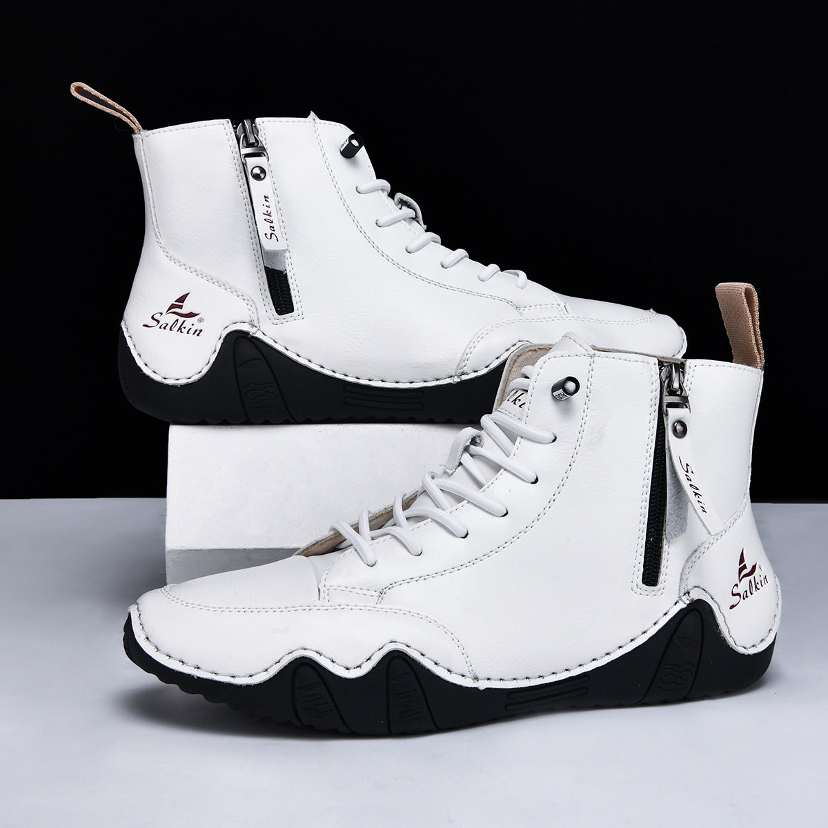 Henri Bottines Zippées Semelle Ondulée Homme