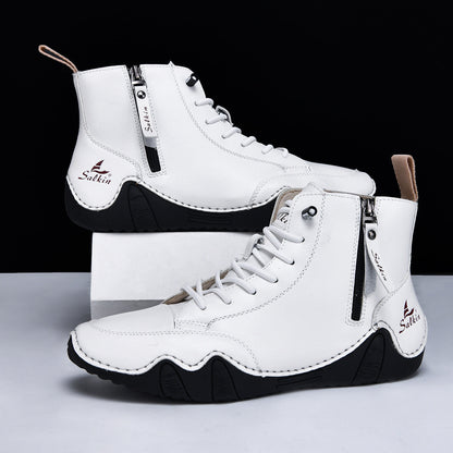 Henri Bottines Zippées Semelle Ondulée Homme