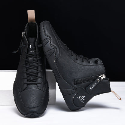 Henri Bottines Zippées Semelle Ondulée Homme