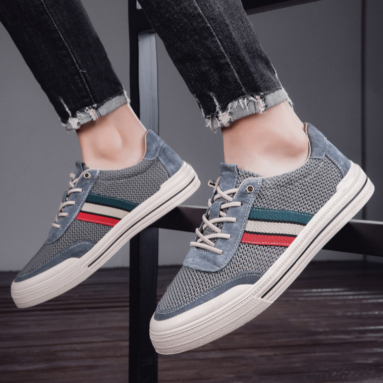 Théo Baskets Rétro Mesh Et Effet Daim Homme