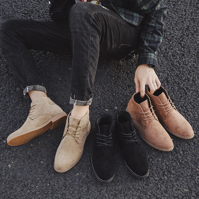 Charles Bottines À Lacets Effet Daim Homme