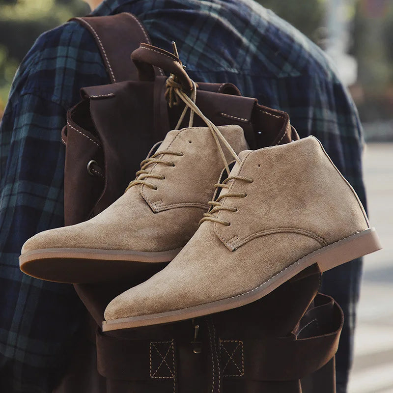Charles Bottines À Lacets Effet Daim Homme