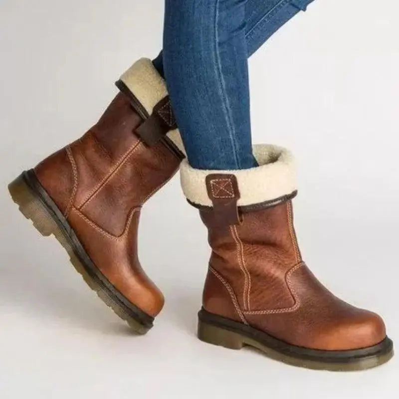 Lucile Bottes Mi-Mollet Western Doublées À Tirettes Femme
