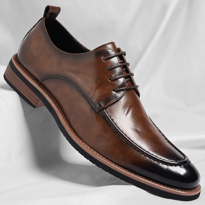 Sacha Derbies Aspect Cuir Poli Homme