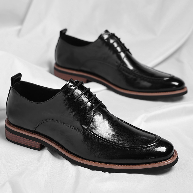 Sacha Derbies Aspect Cuir Poli Homme
