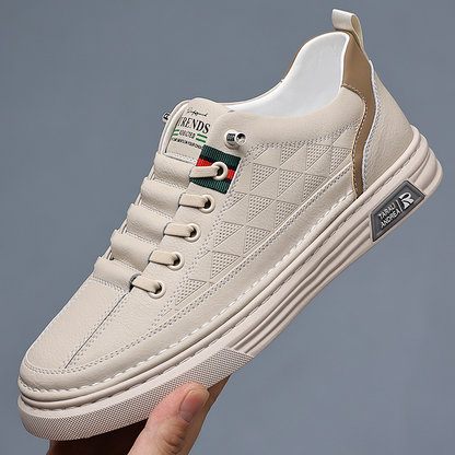 Thomas Baskets Aspect Cuir À Surpiqûres Homme
