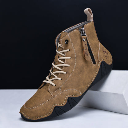 Henri Bottines Zippées Semelle Ondulée Homme