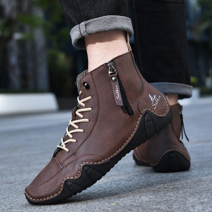 Henri Bottines Zippées Semelle Ondulée Homme