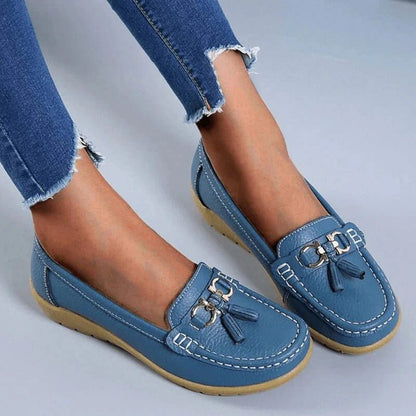 Melya Mocassins En Cuir Véritable À Semelle Ergonomique Femme