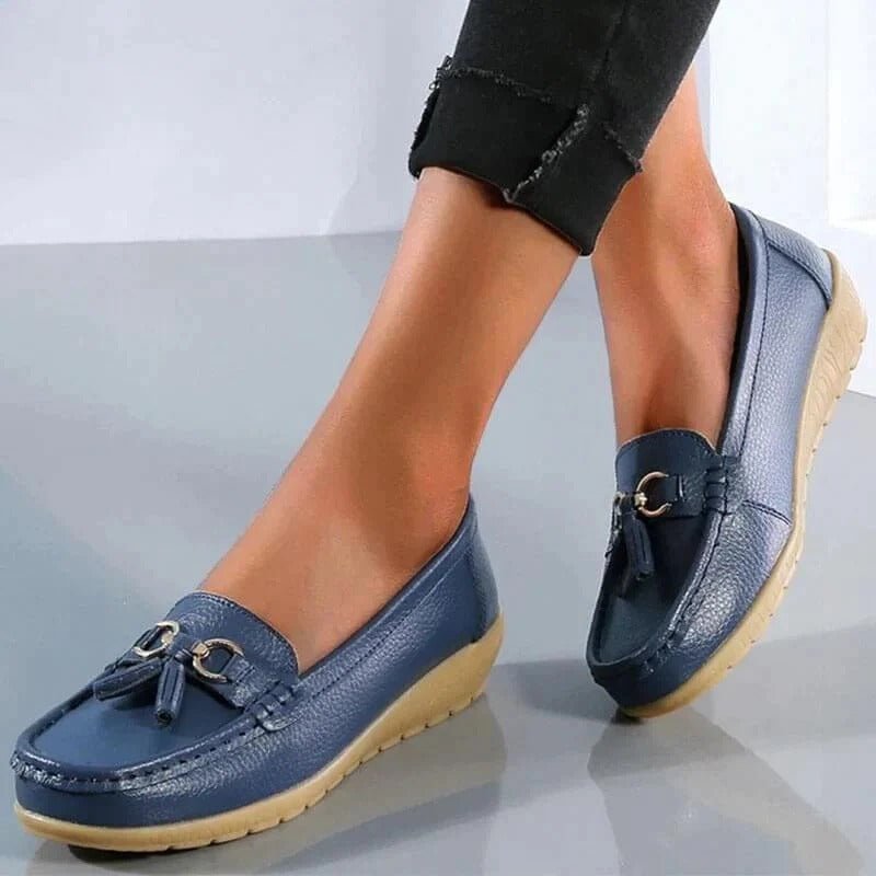 Melya Mocassins En Cuir Véritable À Semelle Ergonomique Femme