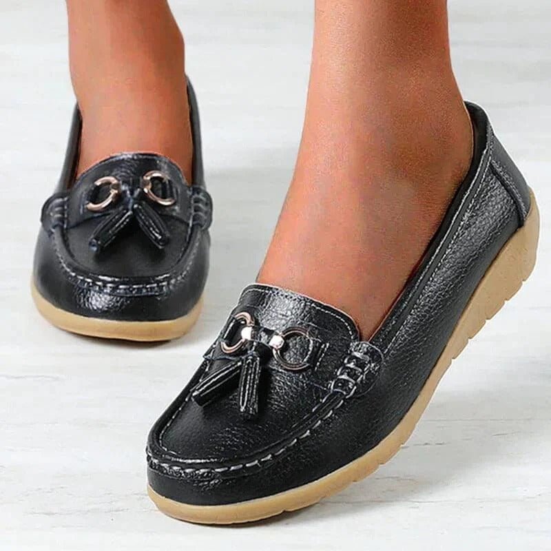 Melya Mocassins En Cuir Véritable À Semelle Ergonomique Femme