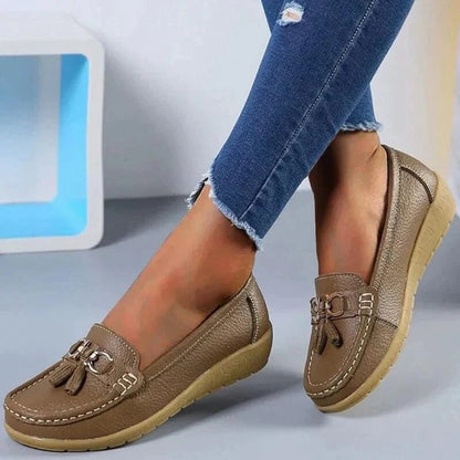 Melya Mocassins En Cuir Véritable À Semelle Ergonomique Femme