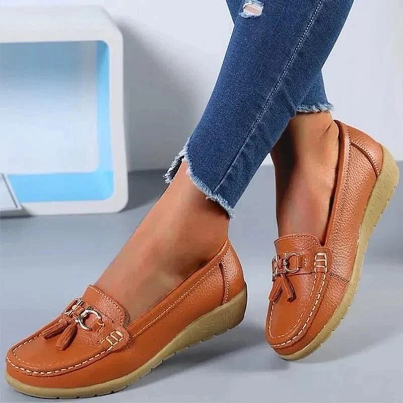 Melya Mocassins En Cuir Véritable À Semelle Ergonomique Femme