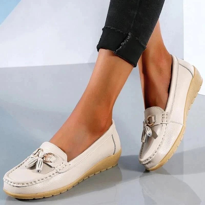 Melya Mocassins En Cuir Véritable À Semelle Ergonomique Femme