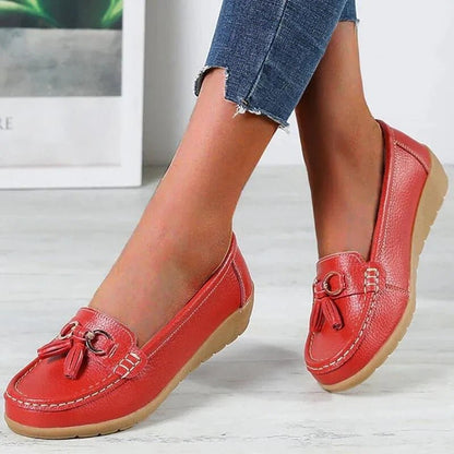Melya Mocassins En Cuir Véritable À Semelle Ergonomique Femme