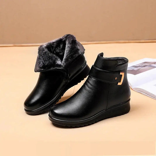 Ondine Bottines Doublées Fourrées À Boucle Aspect Cuir Femme
