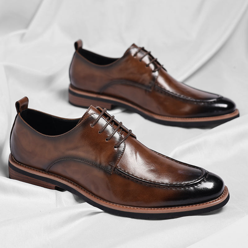 Sacha Derbies Aspect Cuir Poli Homme