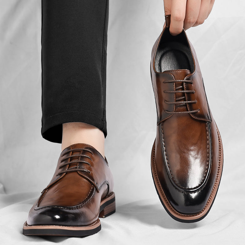 Sacha Derbies Aspect Cuir Poli Homme