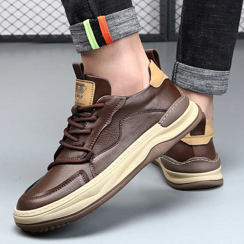 Quentin Baskets Col Rembourré Aspect Cuir Homme