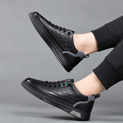 Thomas Baskets Aspect Cuir À Surpiqûres Homme