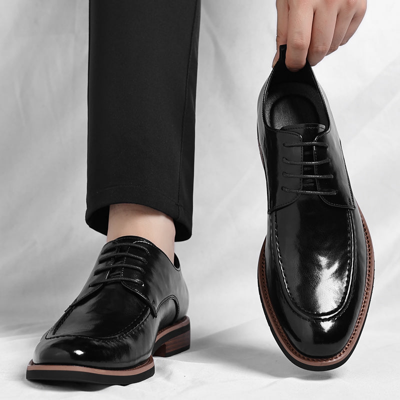 Sacha Derbies Aspect Cuir Poli Homme