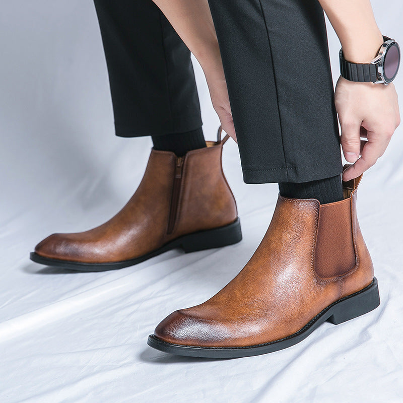 Jérôme Bottines À Lacets Aspect Cuir Homme