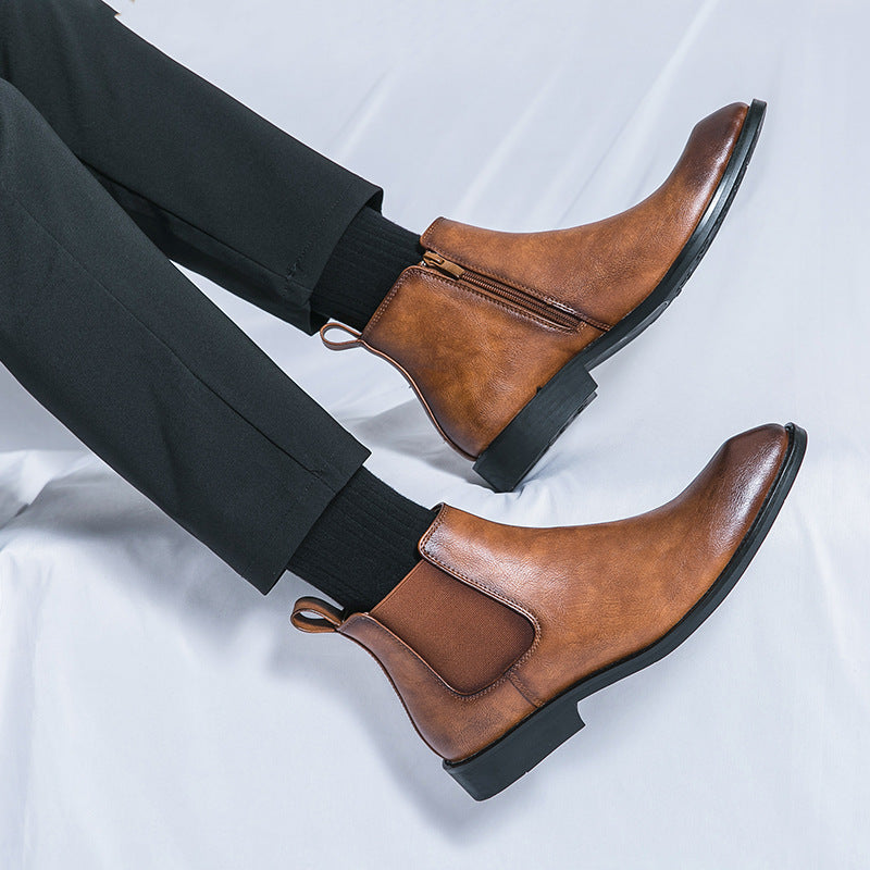 Jérôme Bottines À Lacets Aspect Cuir Homme
