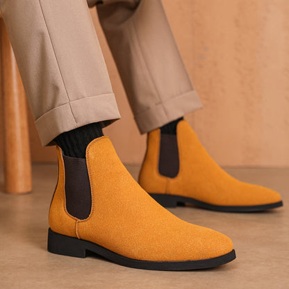 Léon Bottines Effet Daim À Tirette Homme