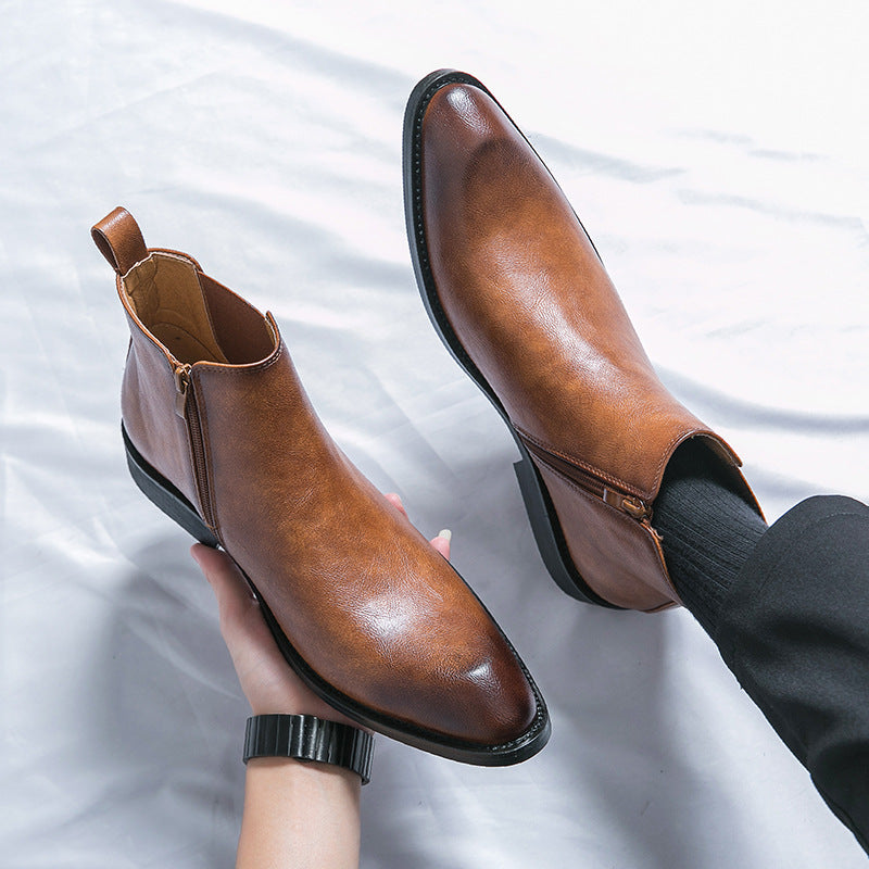 Jérôme Bottines À Lacets Aspect Cuir Homme