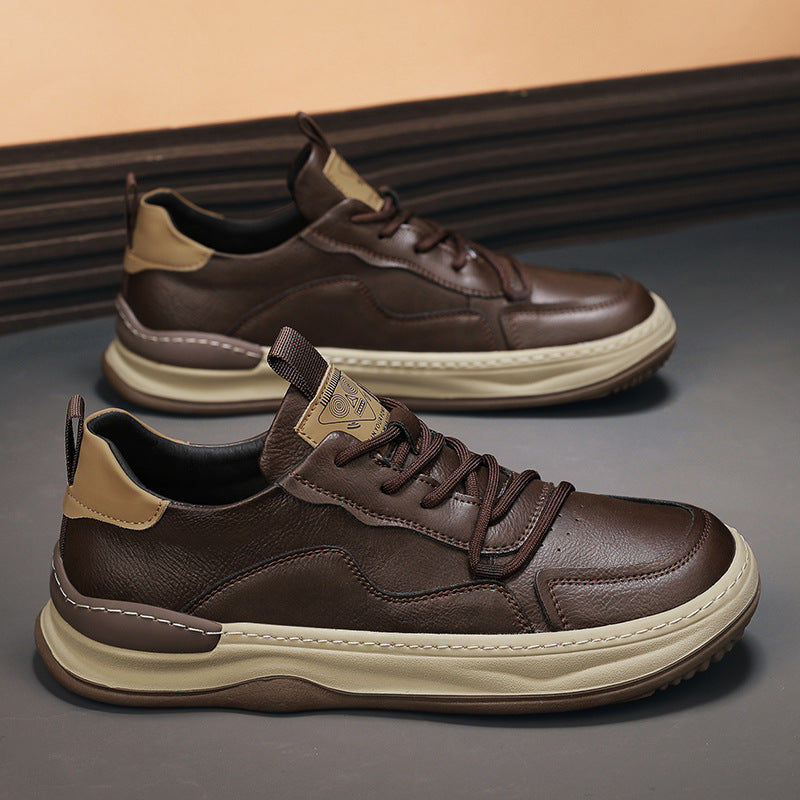 Quentin Baskets Col Rembourré Aspect Cuir Homme