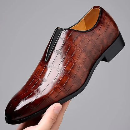 Cyril Mocassins Aspect Cuir Brillant Homme
