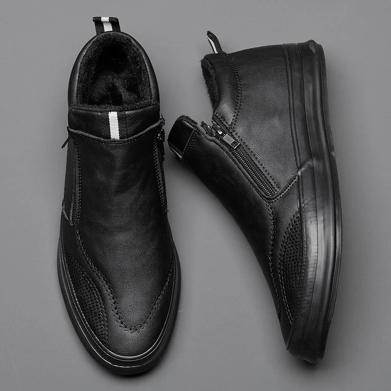 Pascal Baskets Fourrées Aspect Cuir Homme
