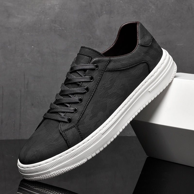 Adrien Baskets Basses Aspect Cuir Texturé Homme