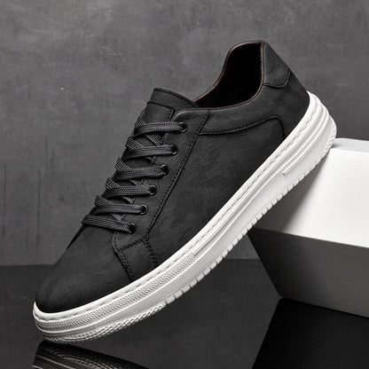Adrien Baskets Basses Aspect Cuir Texturé Homme