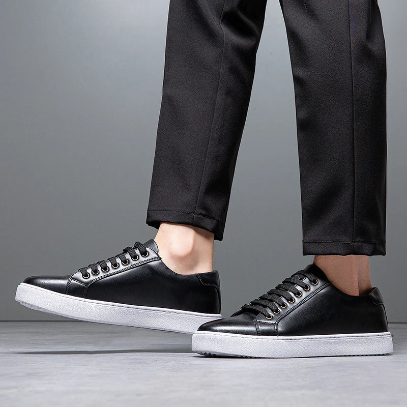 Fabien Baskets Aspect Cuir Lisse Homme