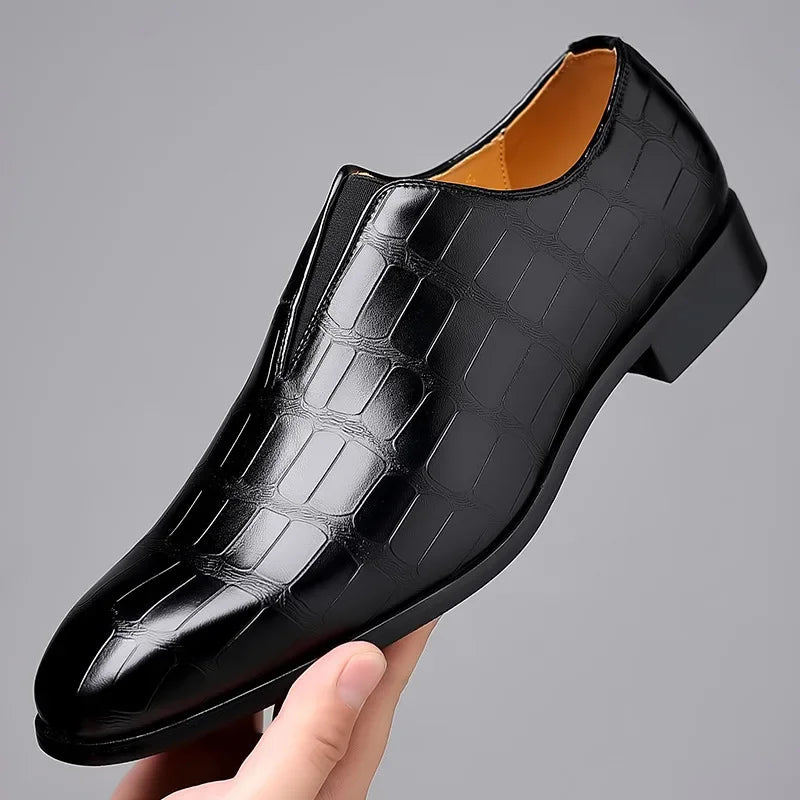 Cyril Mocassins Aspect Cuir Brillant Homme