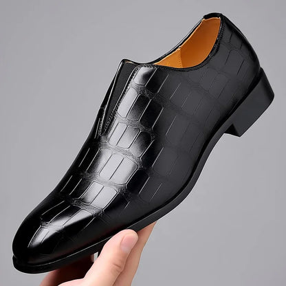 Cyril Mocassins Aspect Cuir Brillant Homme