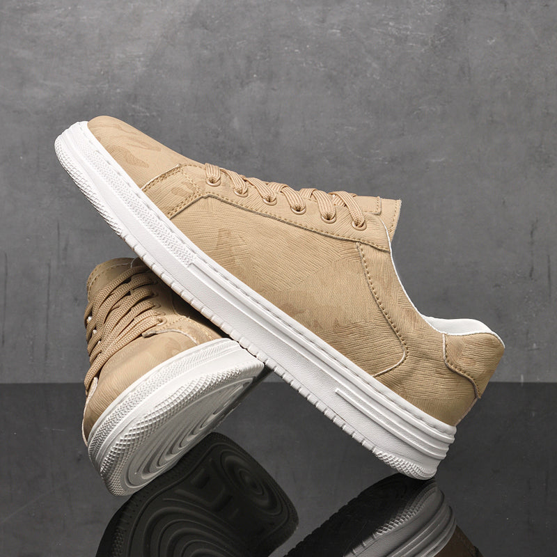 Adrien Baskets Basses Aspect Cuir Texturé Homme