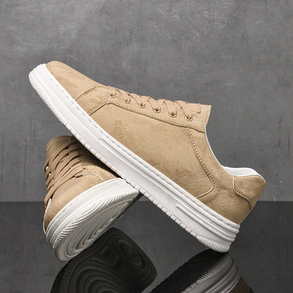 Adrien Baskets Basses Aspect Cuir Texturé Homme