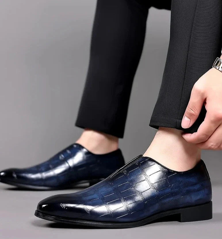 Cyril Mocassins Aspect Cuir Brillant Homme