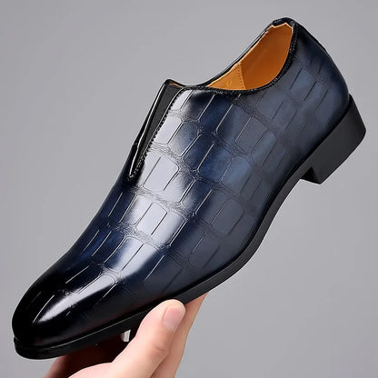 Cyril Mocassins Aspect Cuir Brillant Homme