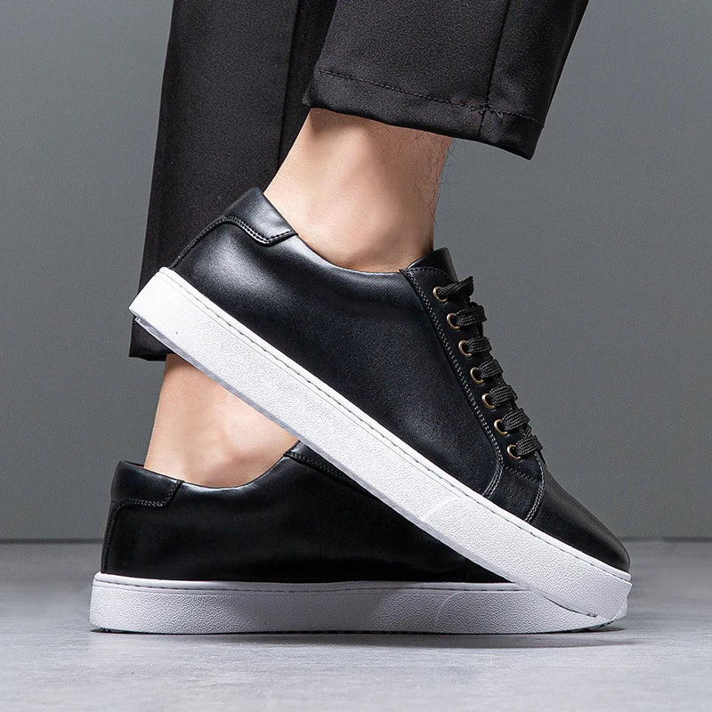Fabien Baskets Aspect Cuir Lisse Homme