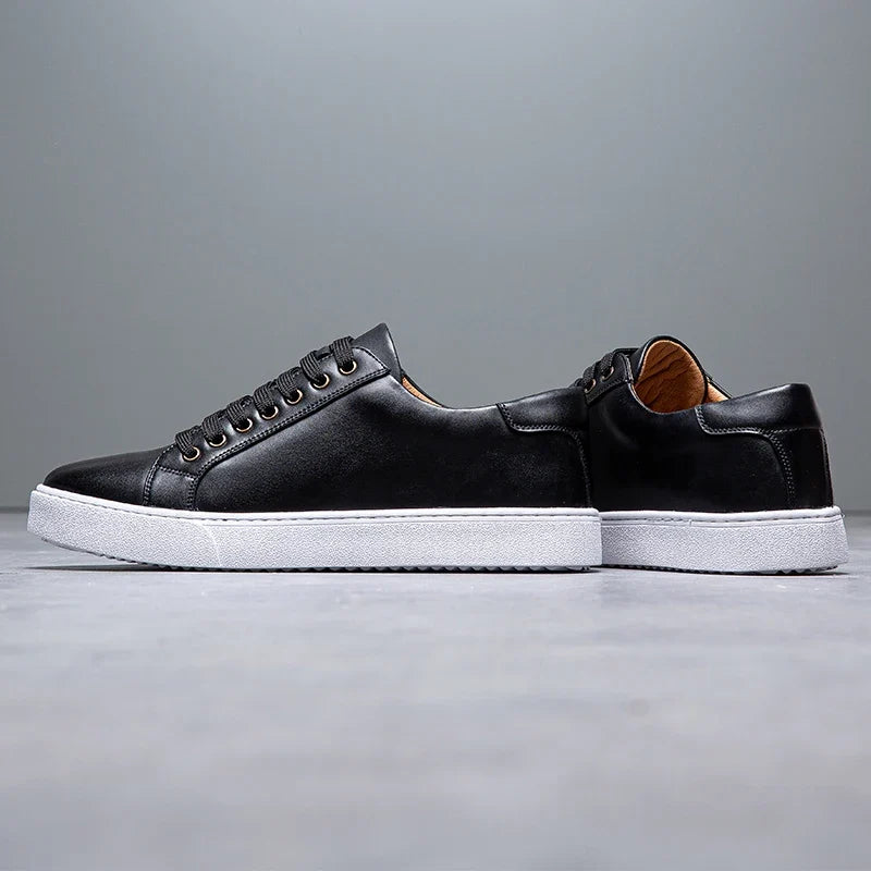 Fabien Baskets Aspect Cuir Lisse Homme