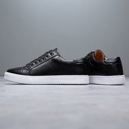 Fabien Baskets Aspect Cuir Lisse Homme