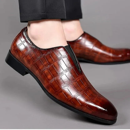 Cyril Mocassins Aspect Cuir Brillant Homme